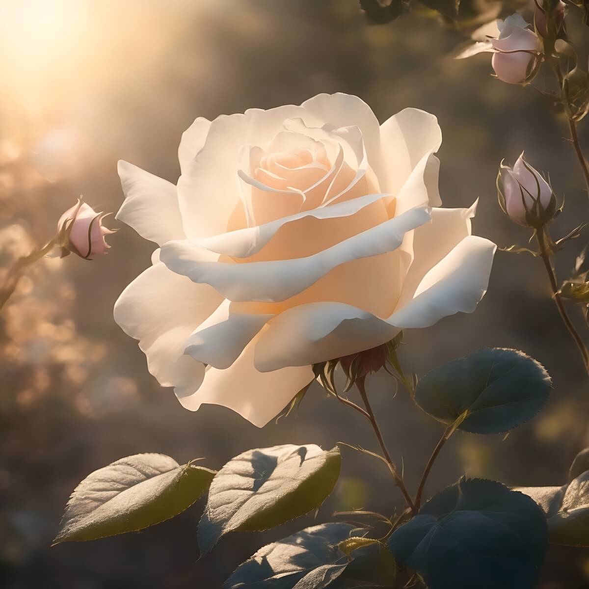 hoa hong trang tinh khiet