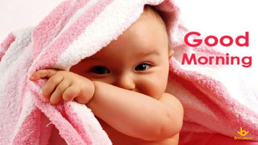 Em bé chào ngày mới