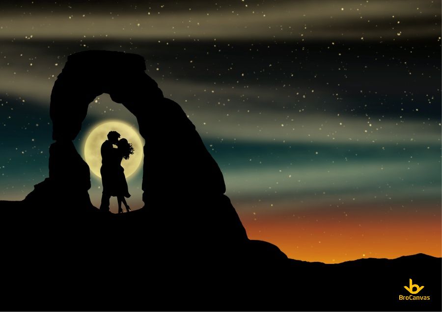 Cặp đôi dưới ánh trăng