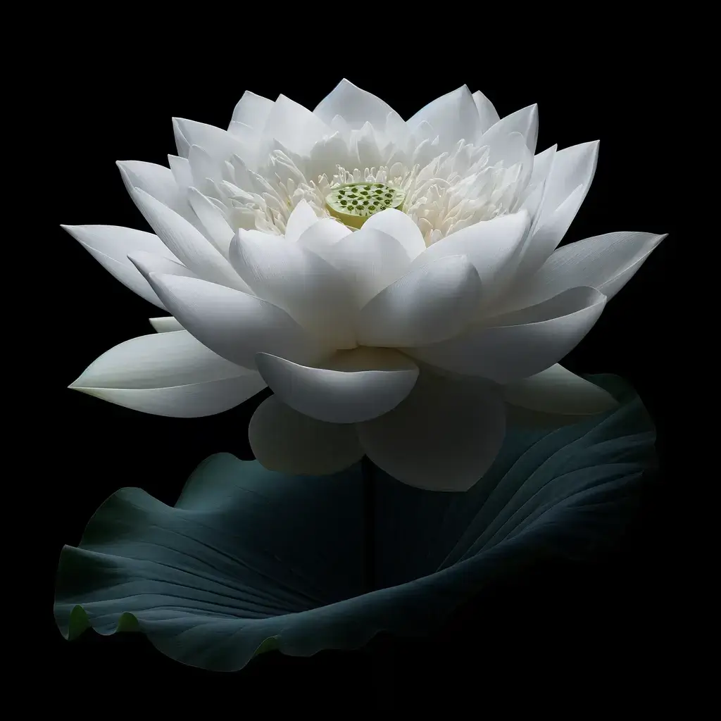 hình hoa sen trắng đại diện